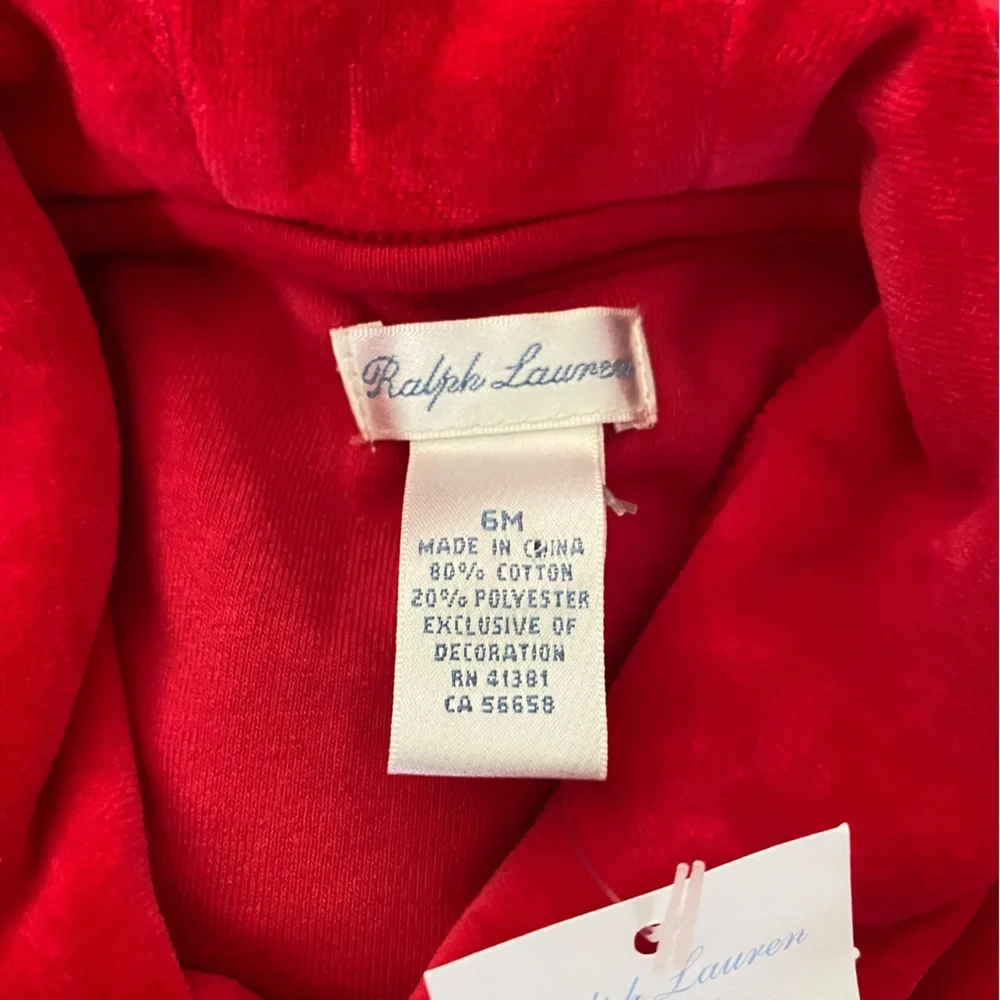 Ralph Lauren Velour One Piece with Shawl Collar Coverall